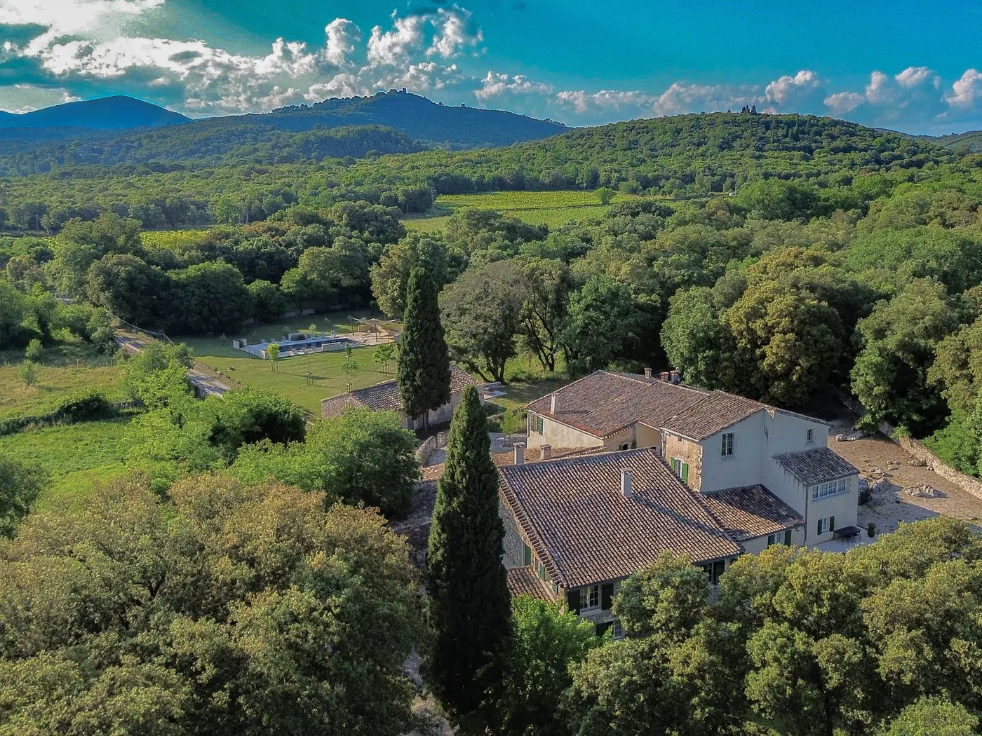 Vue aérienne du domaine
